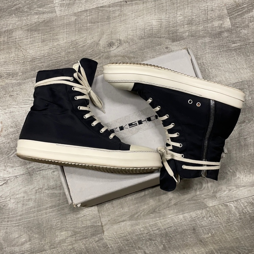 Rick Owens DRKSHDW high top nylon ramones fw2016